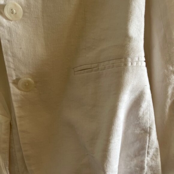 BANANA REPUBLIC White Blazer - Size 4 - Picture 4 of 7